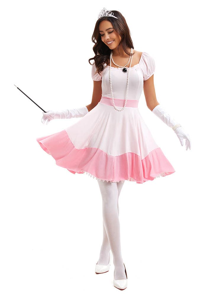 Foreign trade Hot Selling Halloween Costume Super Mary aubiqi princess dress cosplay game uniform couple clothes 2