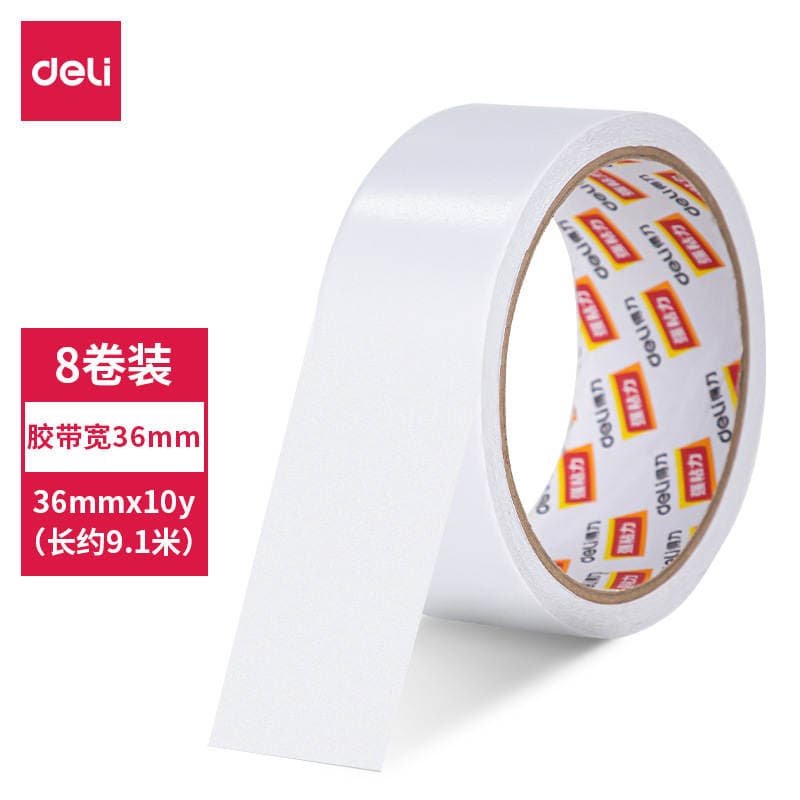 Deli 30415 pambıq kağız iki tərəfli yapışqan lent, 36mm, iz buraxmayan 1