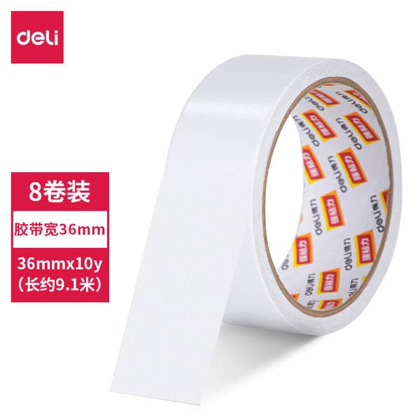 Deli 30415 pambıq kağız iki tərəfli yapışqan lent, 36mm, iz buraxmayan