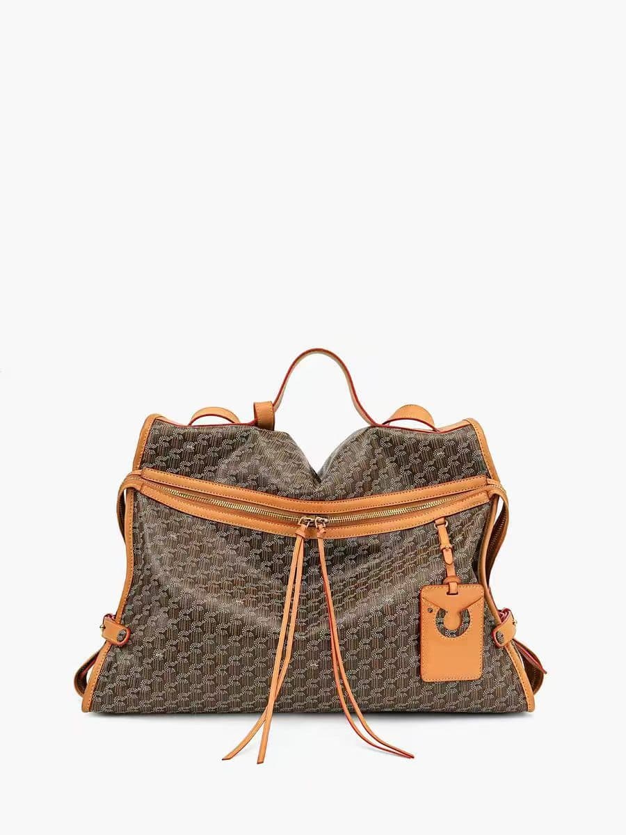 Smiling monogram brown 38cm with stickers