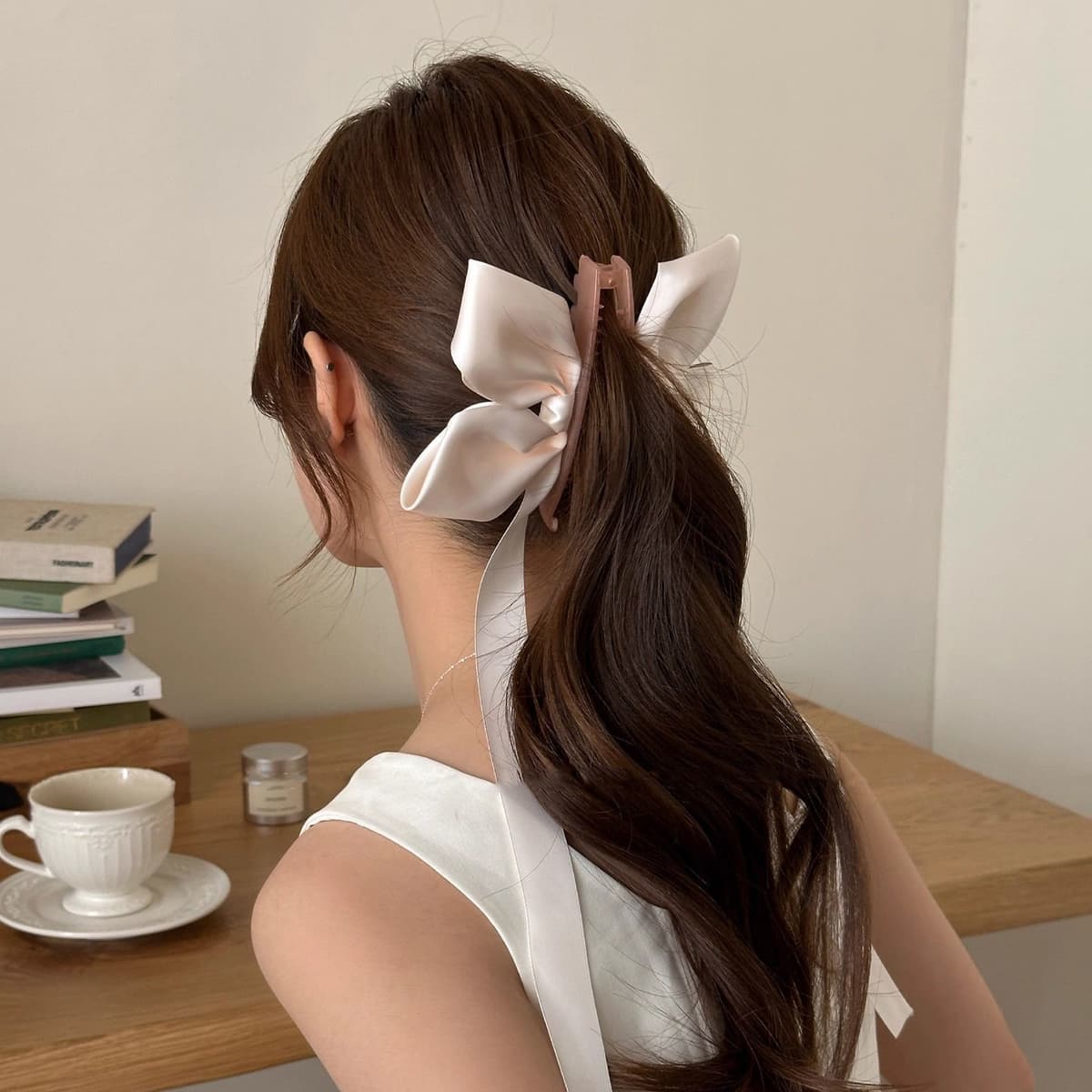 3# pink - claw clip (approx. 13cm), bow (approx. 10.5cm), ribbon (approx. 13cm)