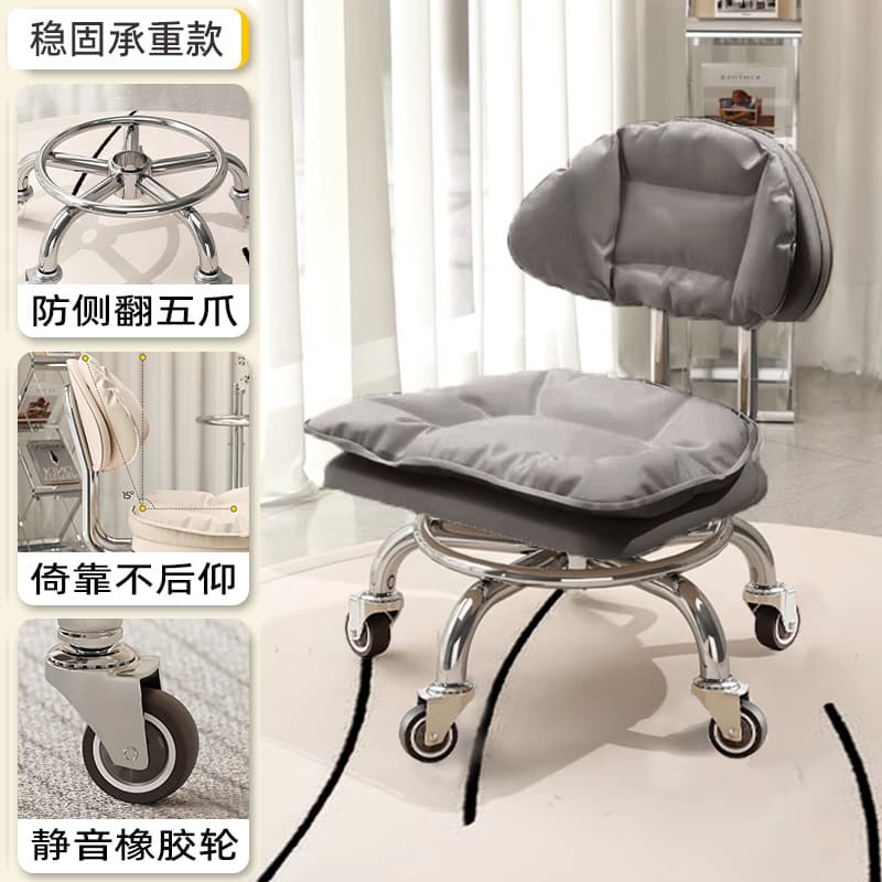 Electroplated five claws: small cloud dark gray [with] silent rubber wheel