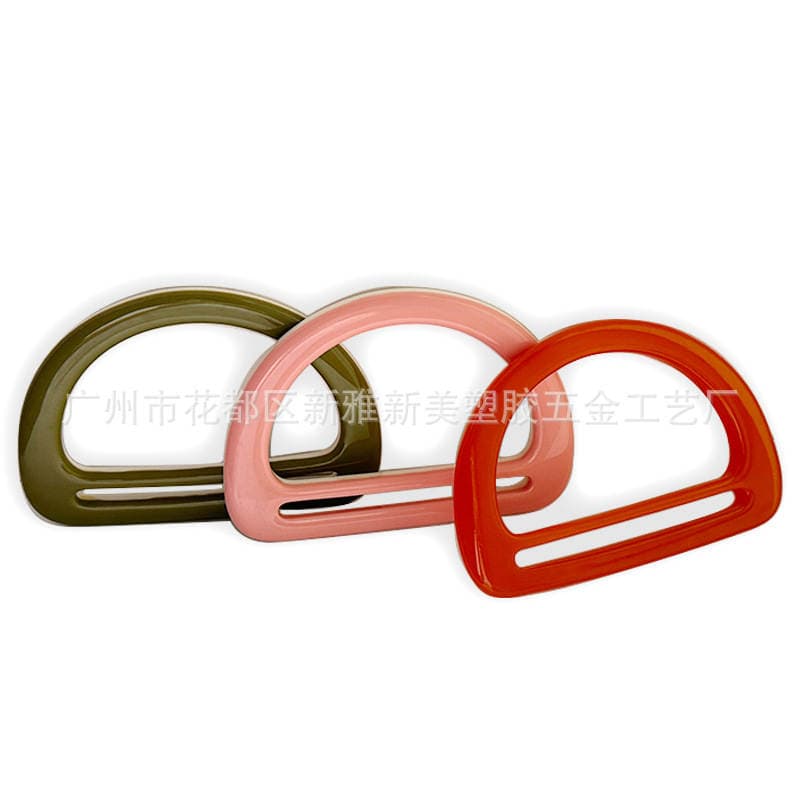 Luggage accessories D-shaped slotted resin handle acrylic plastic handle jelly color resin handle wholesale 2