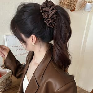 #2 deep coffee speckled banana clip - bottom clip length: approx. 10cm, overall length: approx. 11.5cm