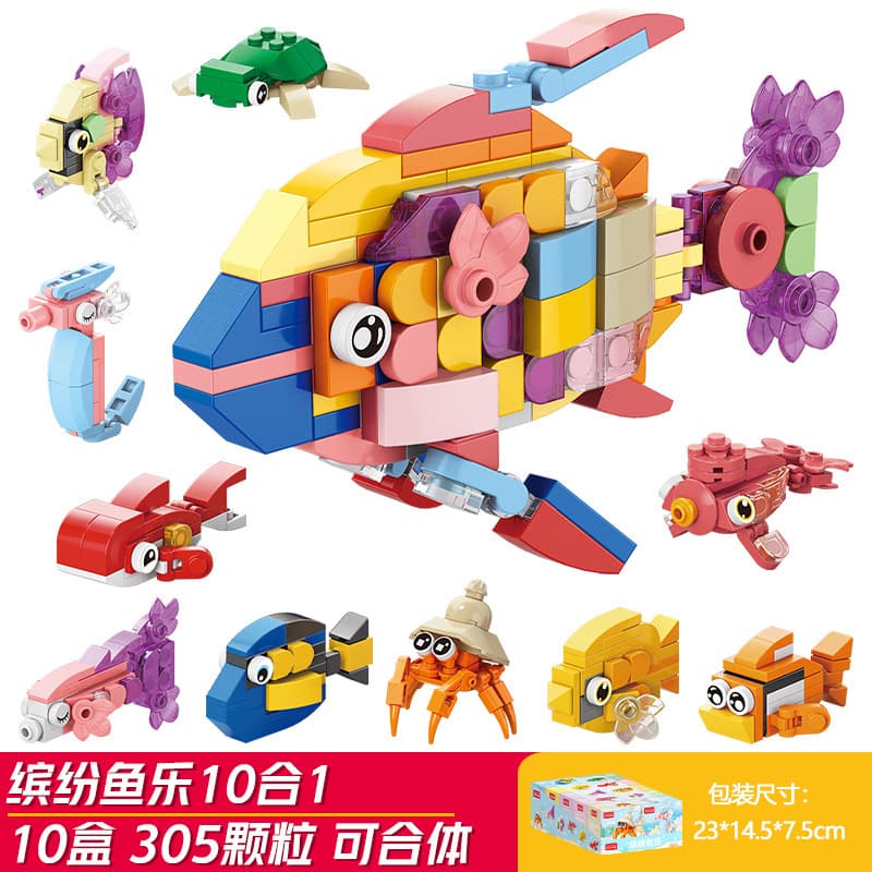 10-in-1 colorful fish music (lele brothers 9104)