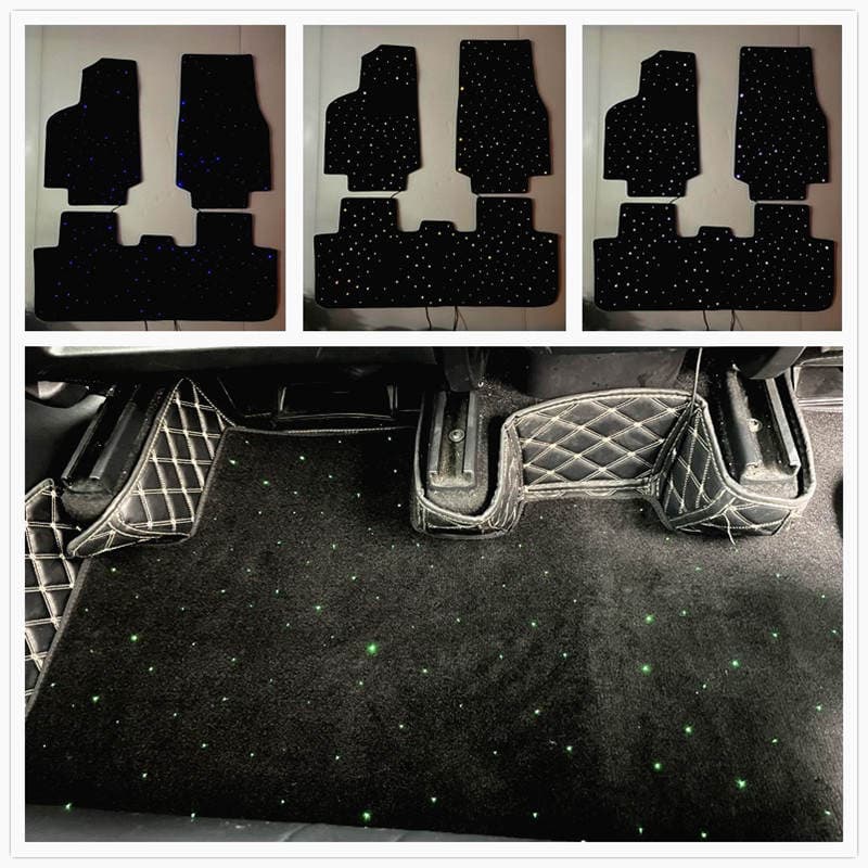 New Tesla Model Y Floor Mats, Model 3-Specific Car Mats with Fiber Optic Starlight Effect 4