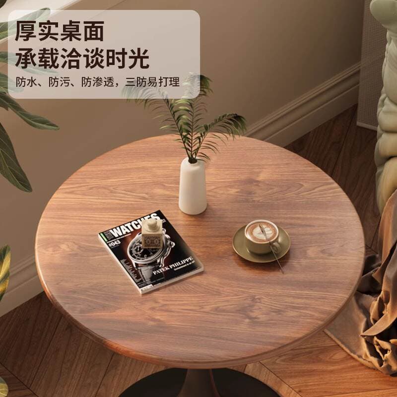 Tulip Round Table Small Apartment Home Balcony Round Dining Table Coffee Table Negotiation Table Reception Coffee Table Side Table 2