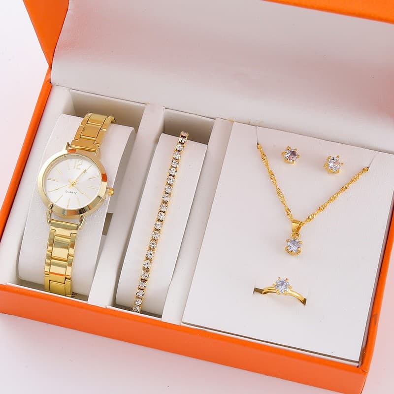 A14 gold + gold single row zircon (without box)