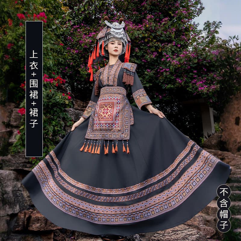 Top + apron + skirt