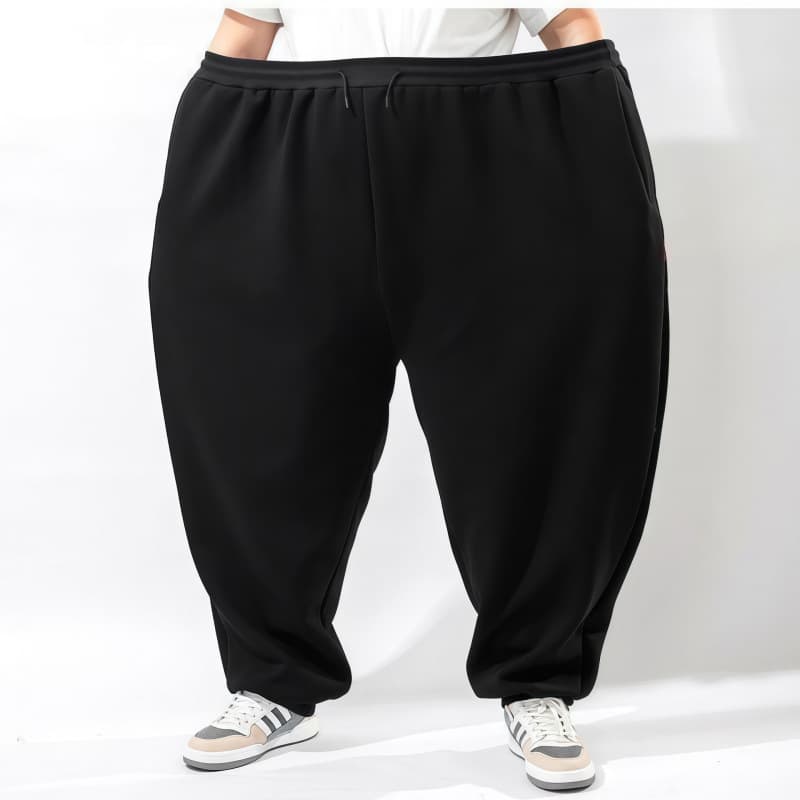 Drawstring pants-solid color