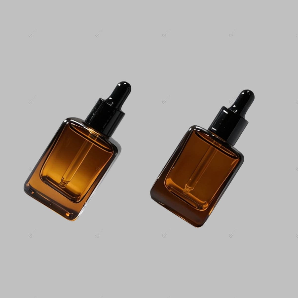 In Stock 30ml Flat Square Transparent Glass Essential Oil Bottle, Serum Bottle, Dropper Bottle, Original Liquid Bottle, Amber Dropper 4