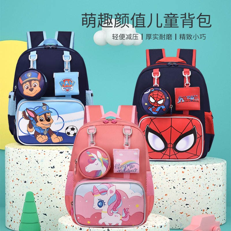 Children's Schoolbags for Primary School Students in Grades 123, Kindergarten, Men and Women, Cartoon Spider-Man Backpacks, Cross-Border Foreign Trade Wholesale 2