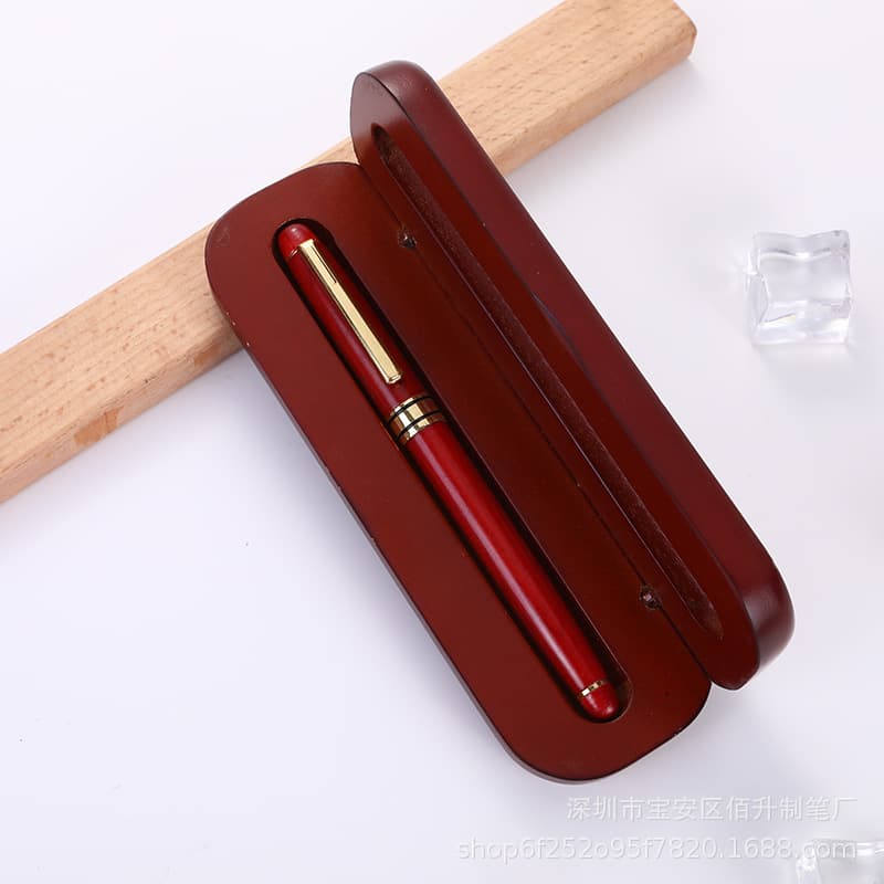 Single red sandalwood signature pen