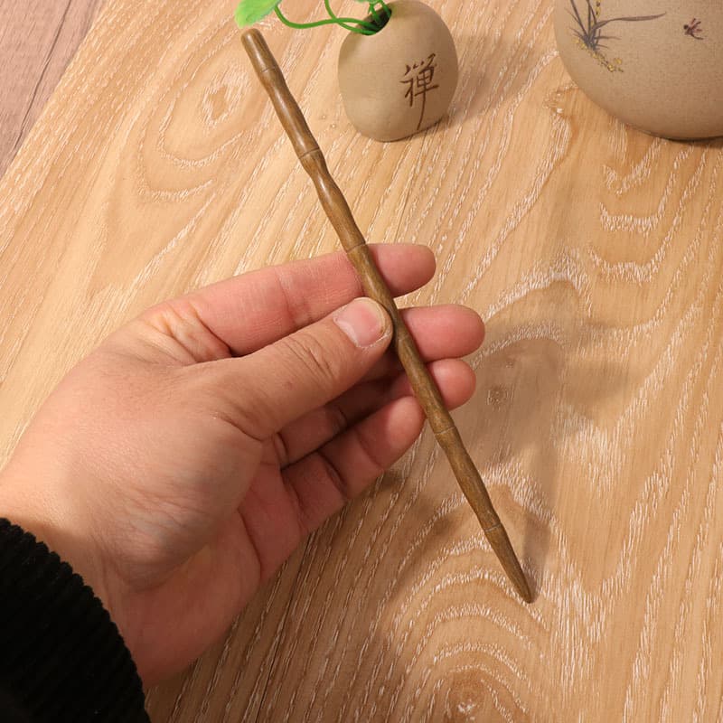 Green sandalwood hairpin---five bamboo sections (18cm)