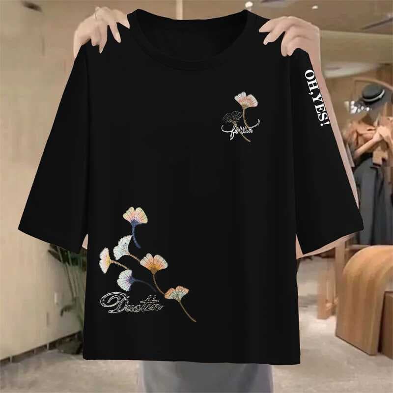 40 black sleeve letters [medium] upper and lower ginkgo leaves