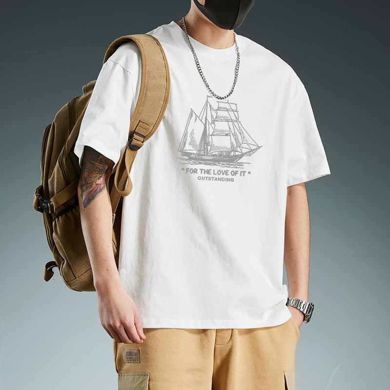 White cotton short sleeves-2477