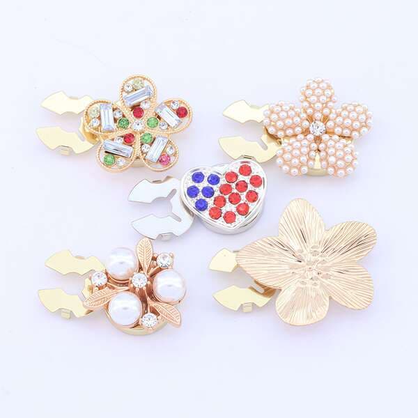 Amazon Button Cover Pearl Rhinestone Flower Collar Button Cover Shirt Button Turtle Button Clip Cover