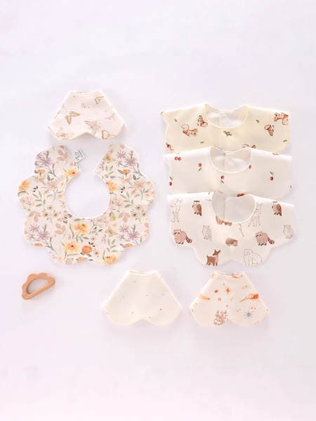 Baby Saliva Towel Newborn Supplies Waterproof Bib Mother and Baby Pure Cotton Bib Type a 360 Degree Enlarged Saliva Towel