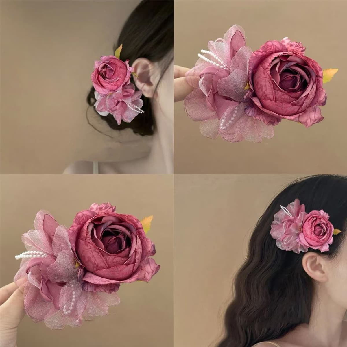 5942 rose poet hair clip
