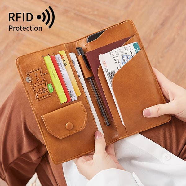 Photo Print Leather Goods New Women's Long Mobile Phone Wallet Korean-style Large Capacity Multi-function Travel Passband Bag Clutch Bag
