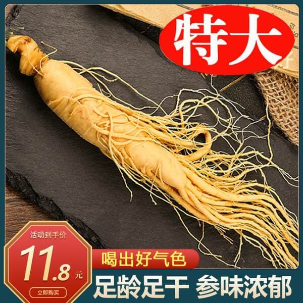 Fresh ginseng from the Changbai Mountains of Northeast China, wild mountain ginseng, fresh dried ginseng for making liquor, white ginseng