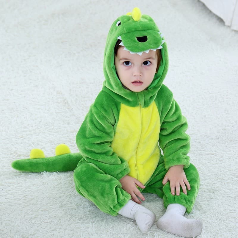 Fruit green dinosaur climbing suit