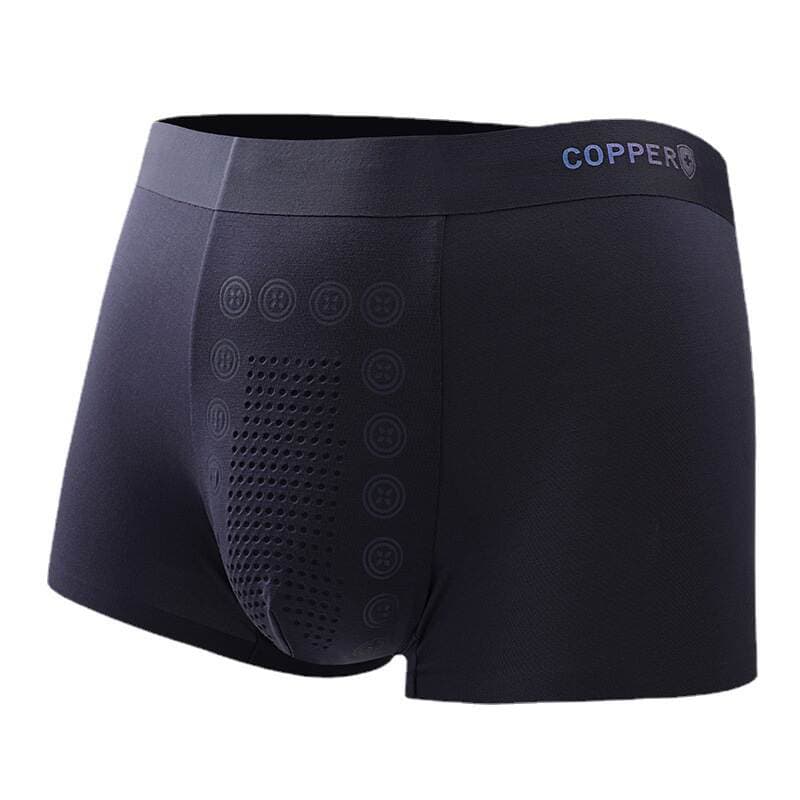 Modal Men's Underwear with Copper Fiber, Negative Ion Antibacterial Crotch, Large Size Breathable Boxer Briefs for Men, Antibacterial 5