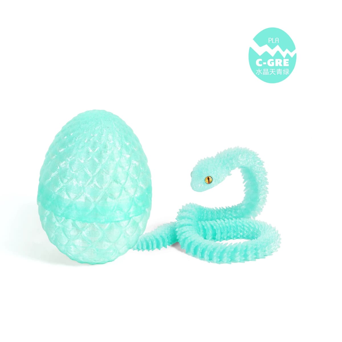 8.5cm dragon egg 30cm viper—crystal azure green