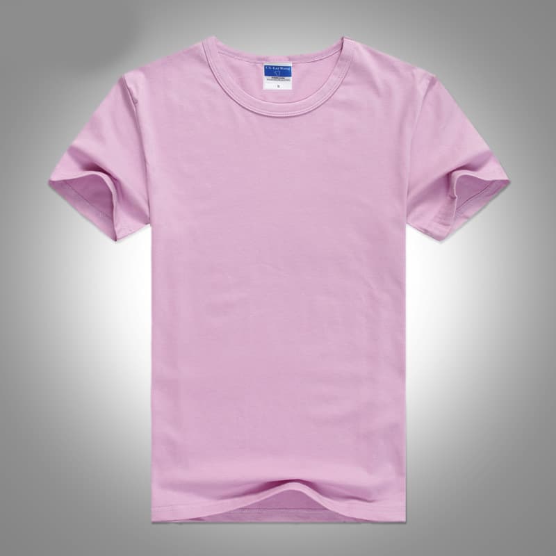 Solid color short sleeves light purple (men's style