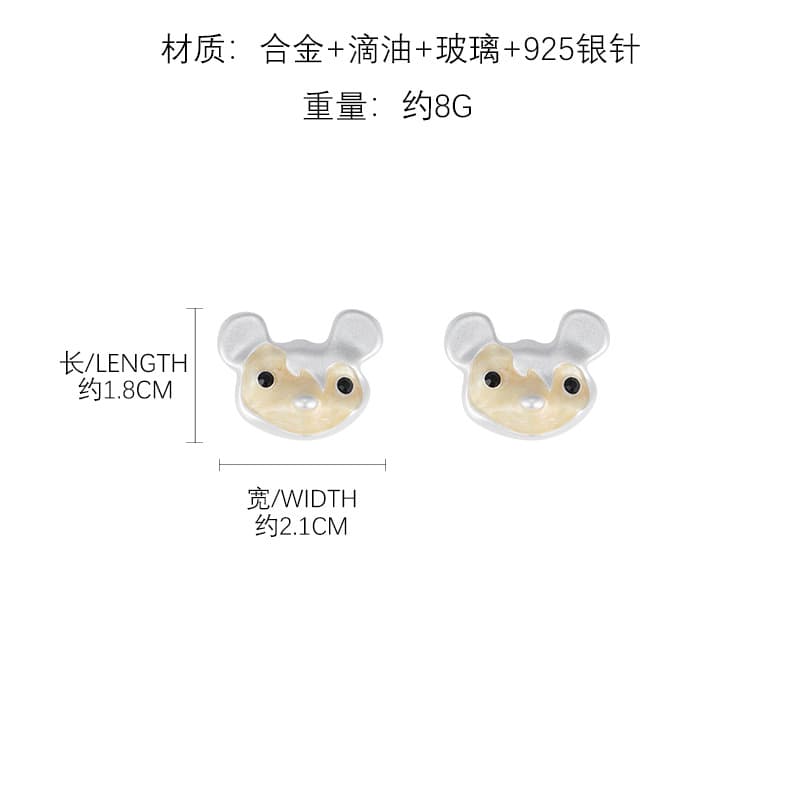 Silver earrings-re365951a