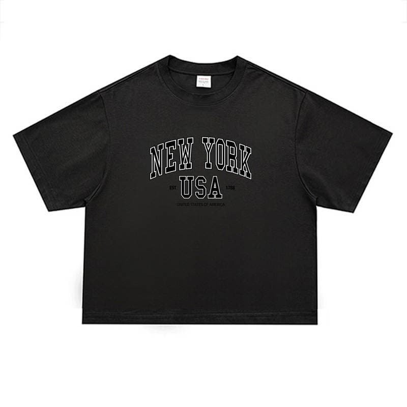 Kişilər üçün enli çiyinli, pambıqdan, boş kəsimli, hərflərlə naxışlı, idman və fitnes üçün qısaqol t-shirt. 3