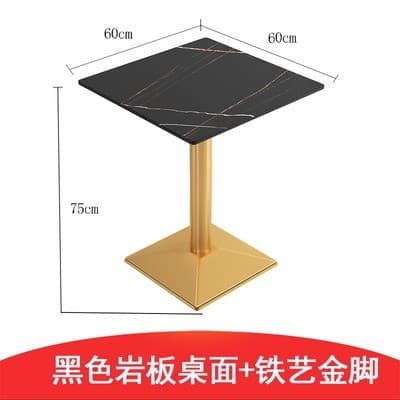 Lauren black gold 60 square meters + gold iron legs