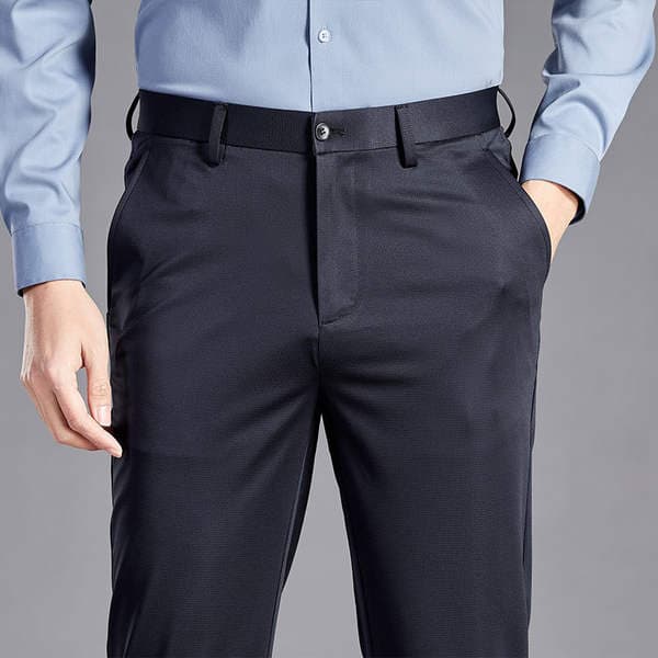 Fashionable Elastic Classic Versatile Casual Pants for Men 2024 Spring and Summer New Korean Style Men's High-Waisted Suit Pants