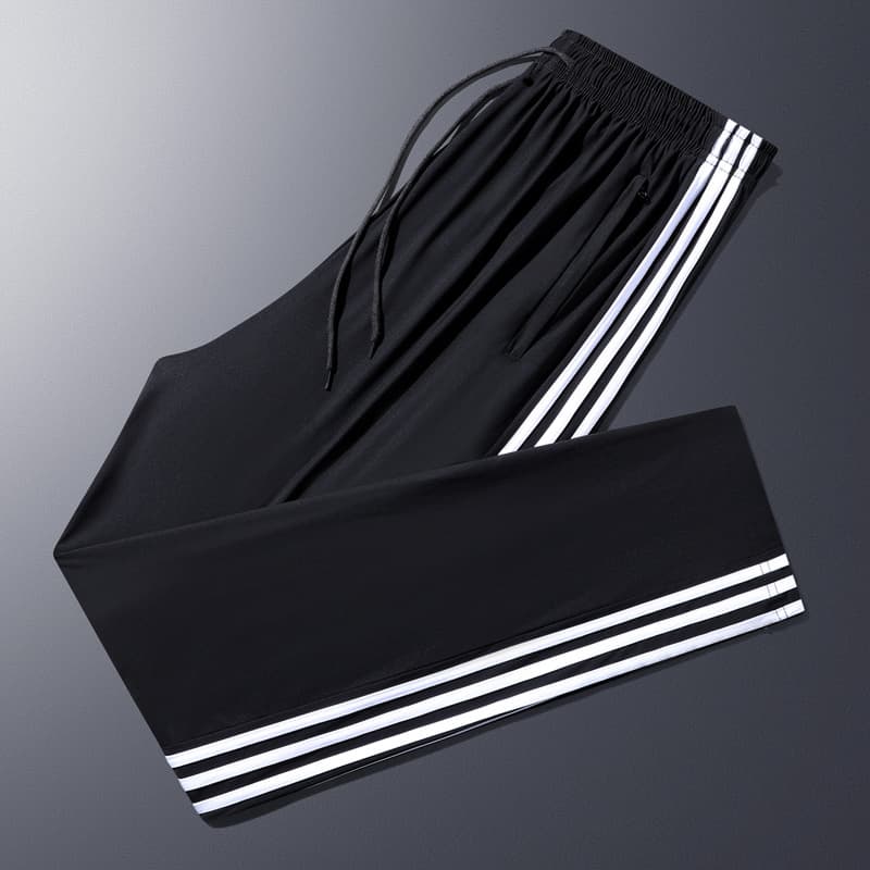 (ice silk quick-drying) three stripes black