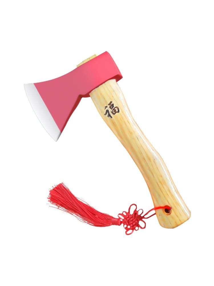 Moving Axe, Tree-Cutting Axe, Family Wedding Woodworking Red Axe, Housewarming Pendant, Bed-Pressing Axe, Outdoor Firewood Splitting Axe 5