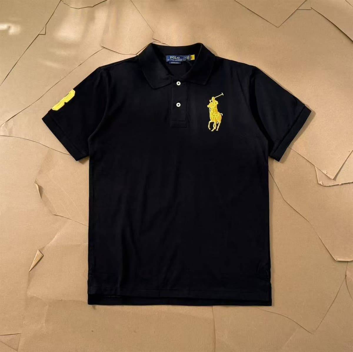 Black yellow label