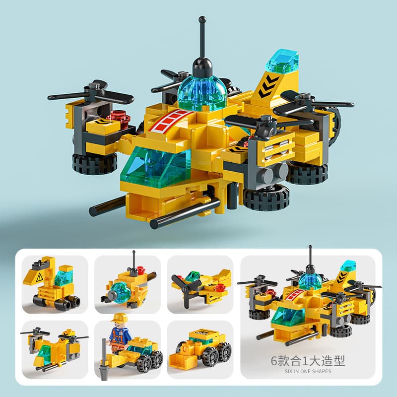 6 in 1 city building 136pcs