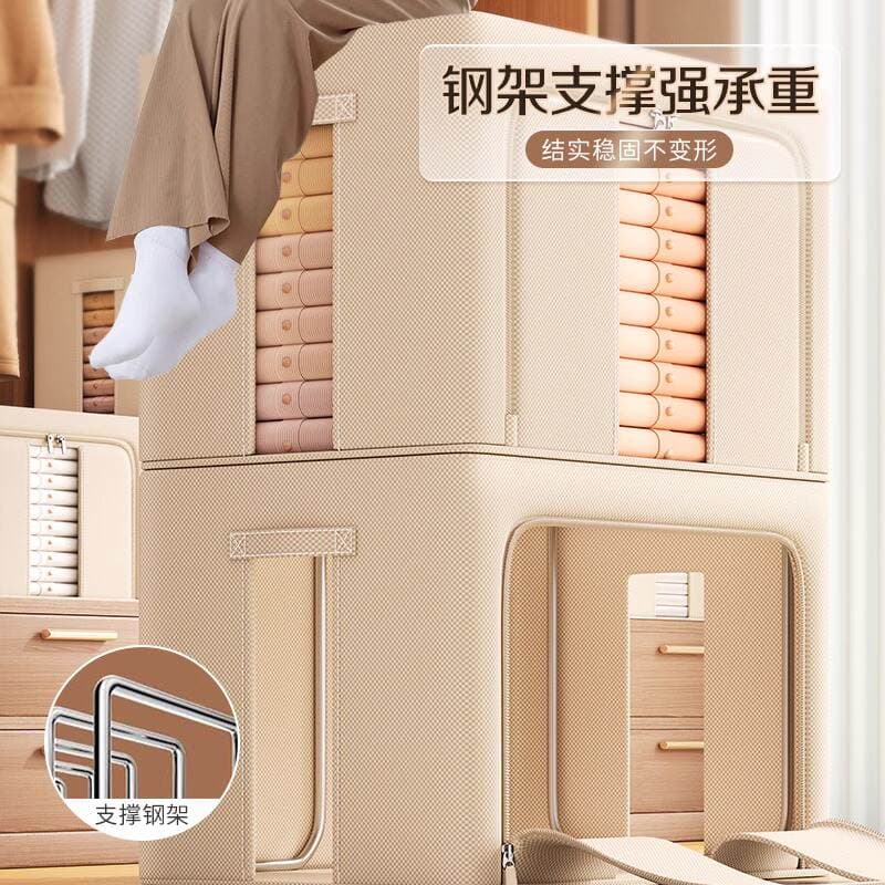 Clothes Storage Box Household Large-Capacity Quilt Clothing Box Artifact Wardrobe Organizer Fabric Storage Basket 4