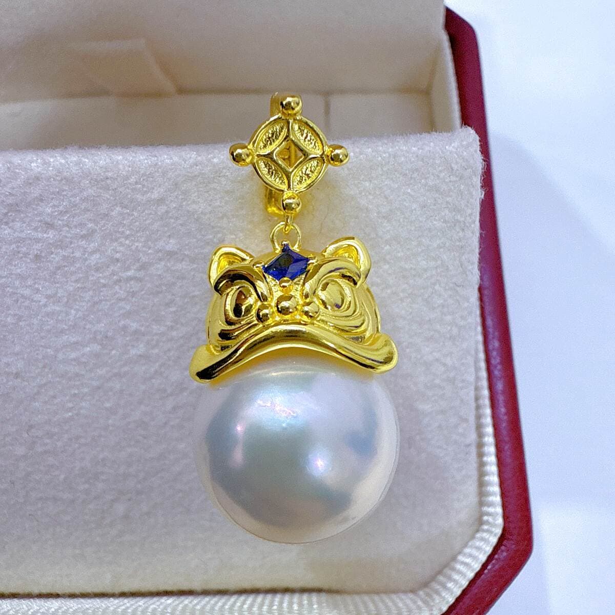 S925 Sterling Silver Accessories Empty Holder Chinese Style Mythical Beast Pixiu Universal Buckle Large Pearl Pendant 10-14mm 2