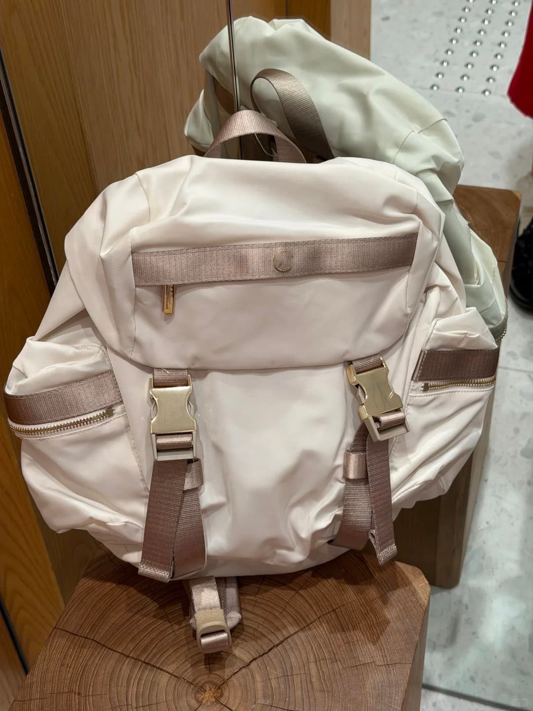 White and khaki