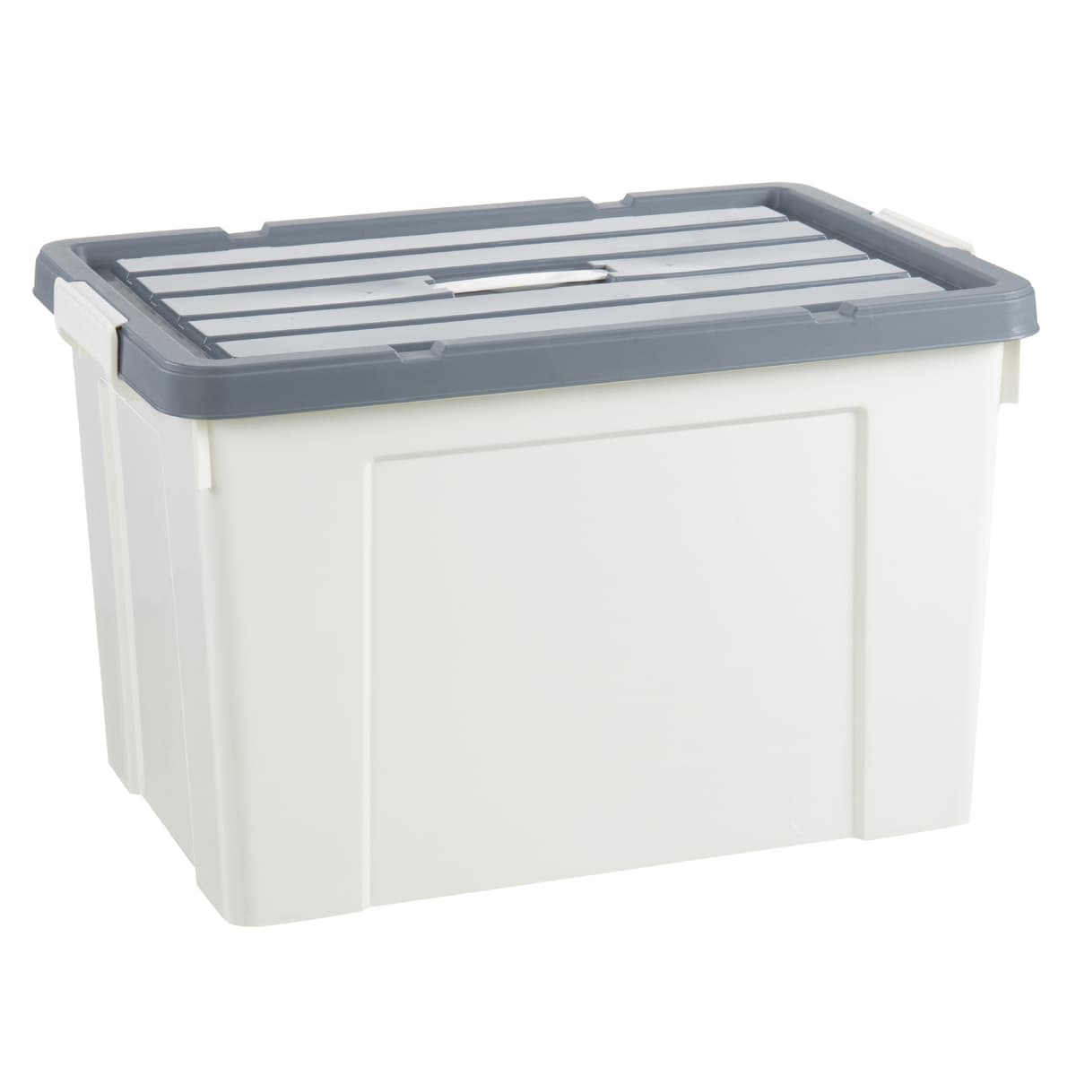 White box with gray lid