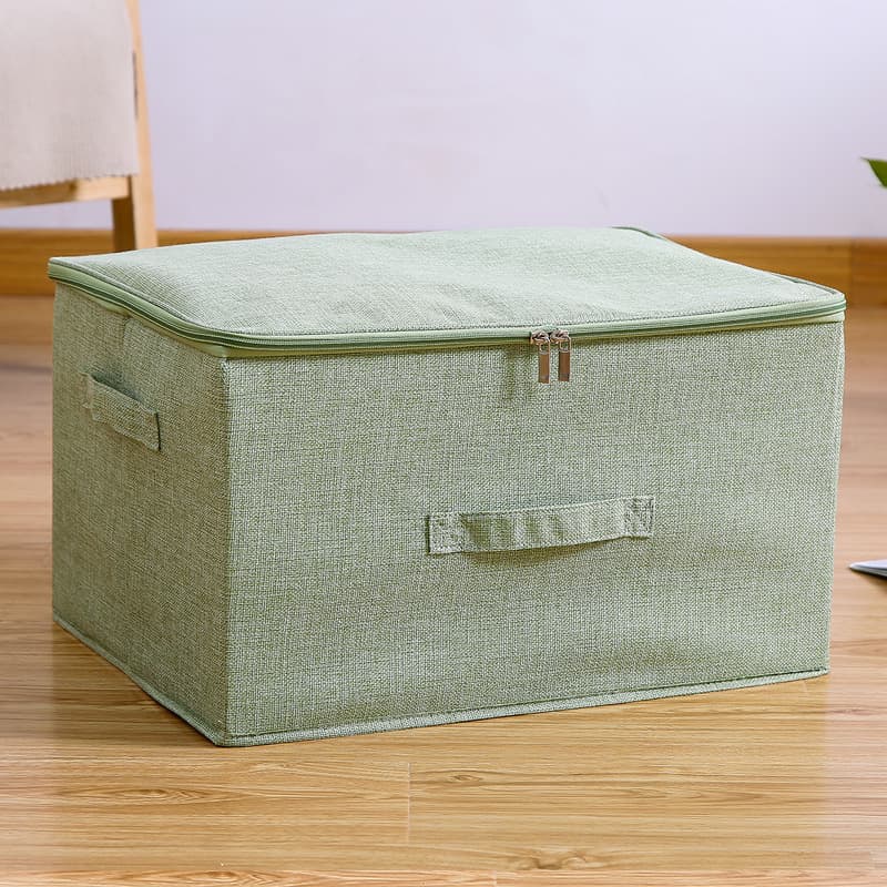 Burlap chain box green