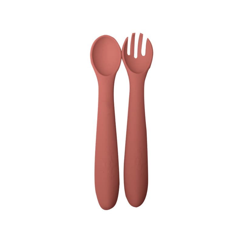 Silicone fork spoon Brown