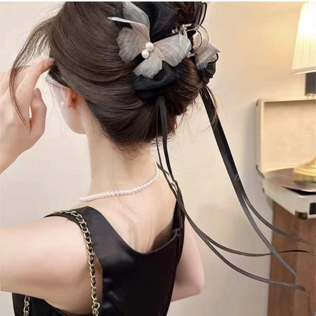 5138 chinese butterfly clip-black