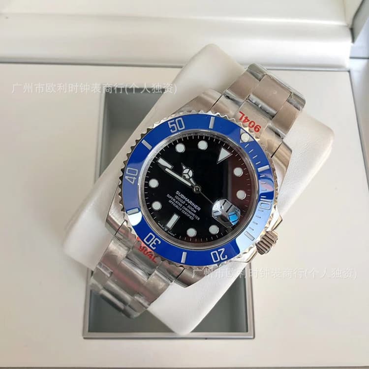 Steel belt blue circle black plate