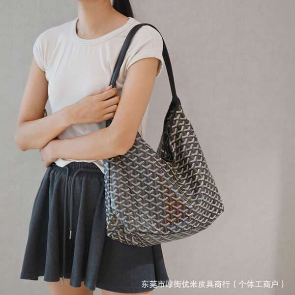 Youmi Leather Goods Store Imports First-Layer Pebbled Cowhide Hobo Underarm Bag Mother Bag