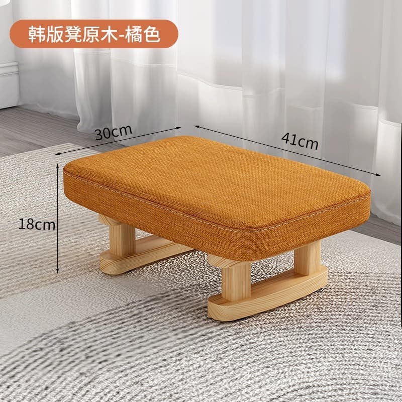 Log stool legs—orange