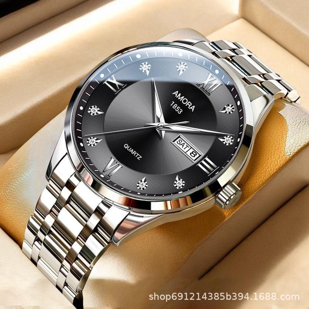 Silver with black surface