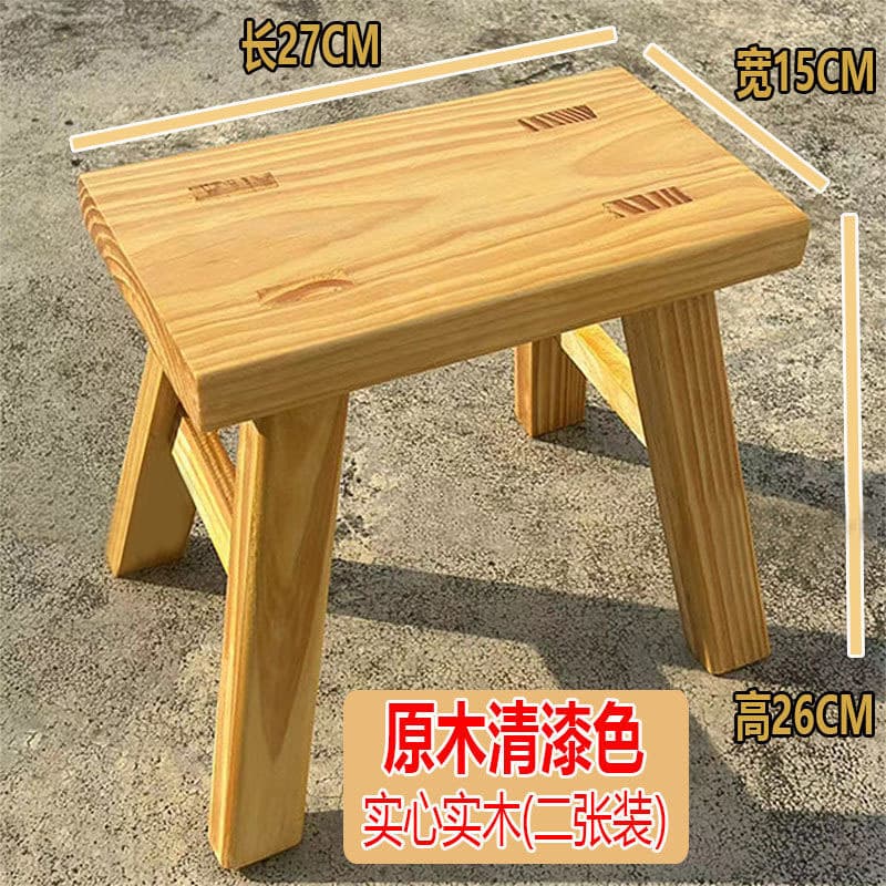 Log varnish (length 27 width 15 height 26) 2 stools