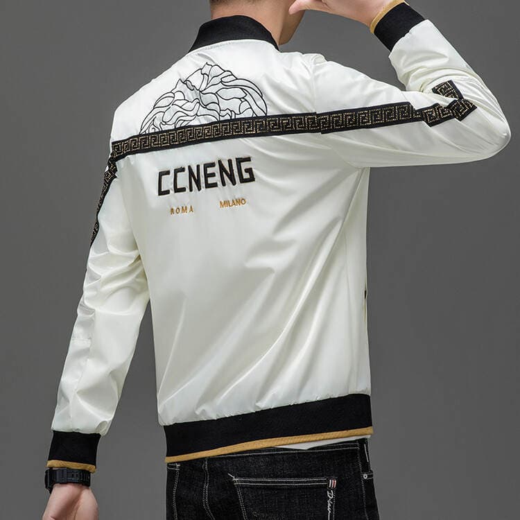 Fashionable Men's Jacket Autumn New Style Stand Collar Zipper Stylish Versatile Casual Outerwear for Young and Middle-Aged Men Trendy 4